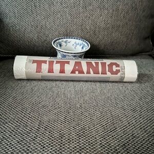 Titanic Reproduction Poster and Vase